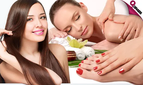 Killer Beauty Deal: Back Massage + Hair Treatment + Threading + Mani-Pedi with Color + Hair Brushing!